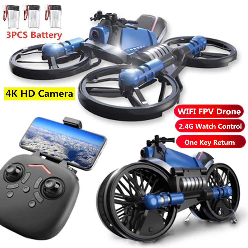 Drone Camera Wide Angle - Motocicleta Deformação Drone com câmera HD