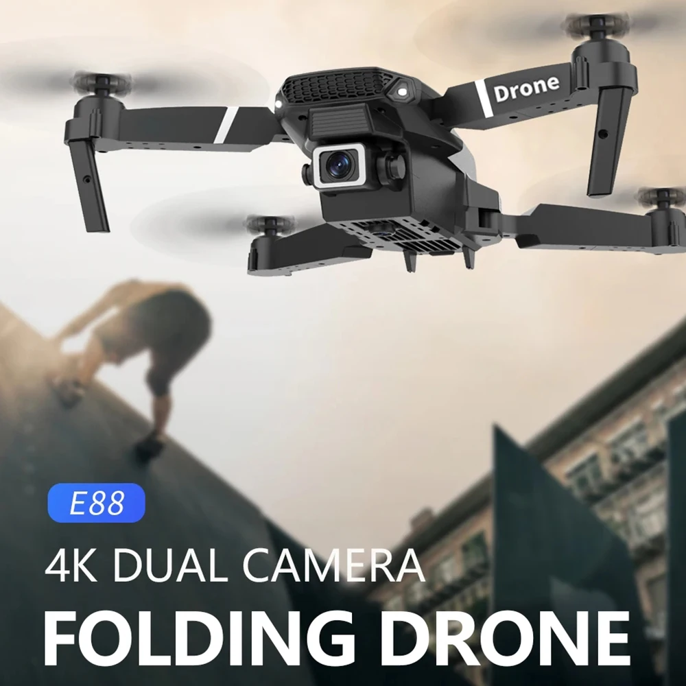 Drone Camera Wide Angle - Drone profissional e88 4k grande angular