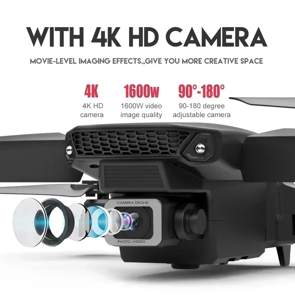 E88 pro wifi fpv drone grande  - Drone Camera Lens avaliação e preço