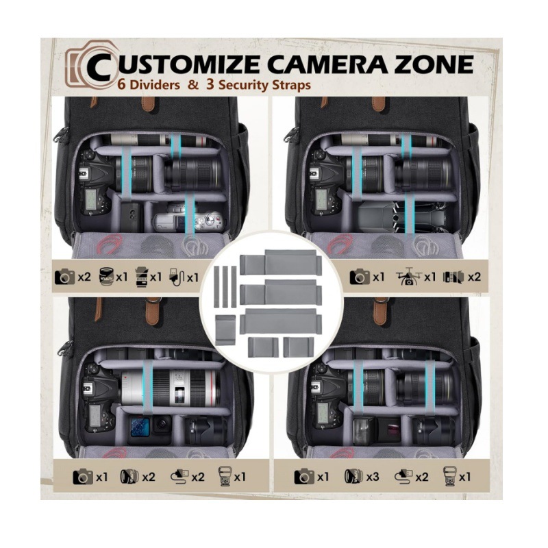 Bolsa de câmera DSLR de ombro  - Drone Camera Waterproof avaliação e preço